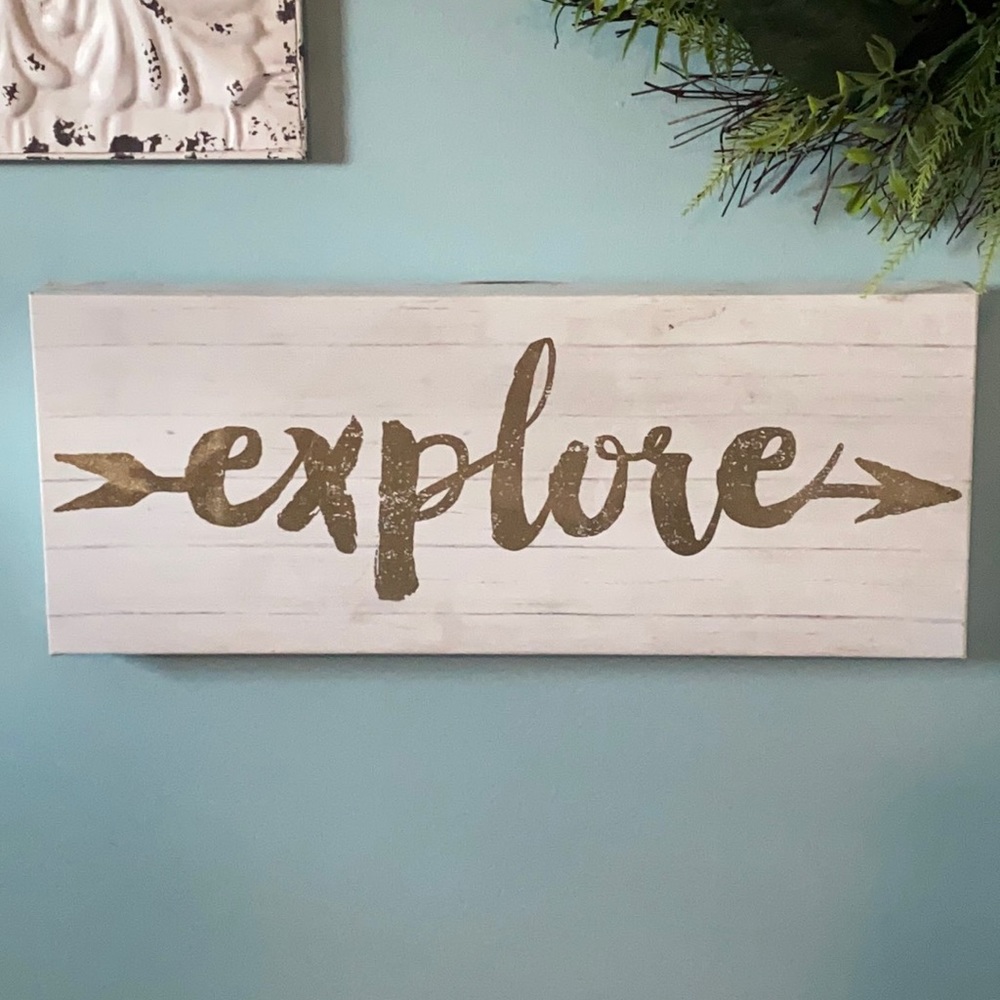 Home Goods Explore Wall Hanging EUC